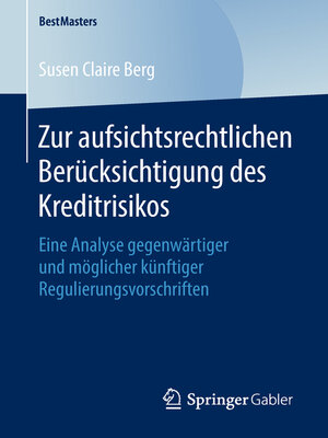 cover image of Zur aufsichtsrechtlichen Berücksichtigung des Kreditrisikos